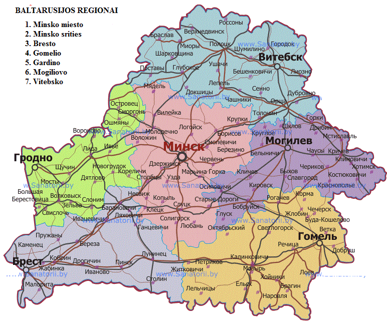 Baltarusijos regionai